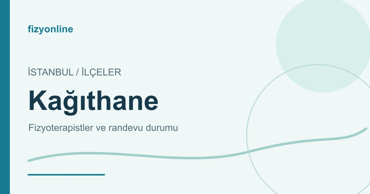 Kağıthane fizyoterapistleri ve randevu durumu yazılı Fizyonline görseli