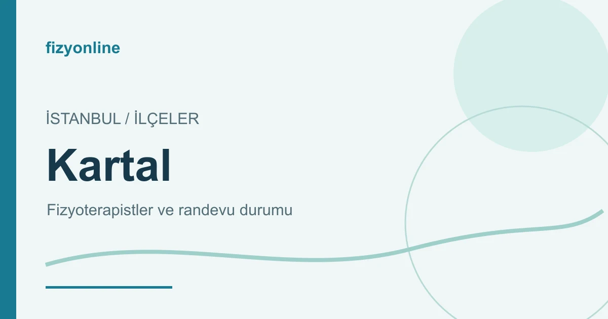 Kartal fizyoterapistleri ve randevu durumu yazılı Fizyonline görseli