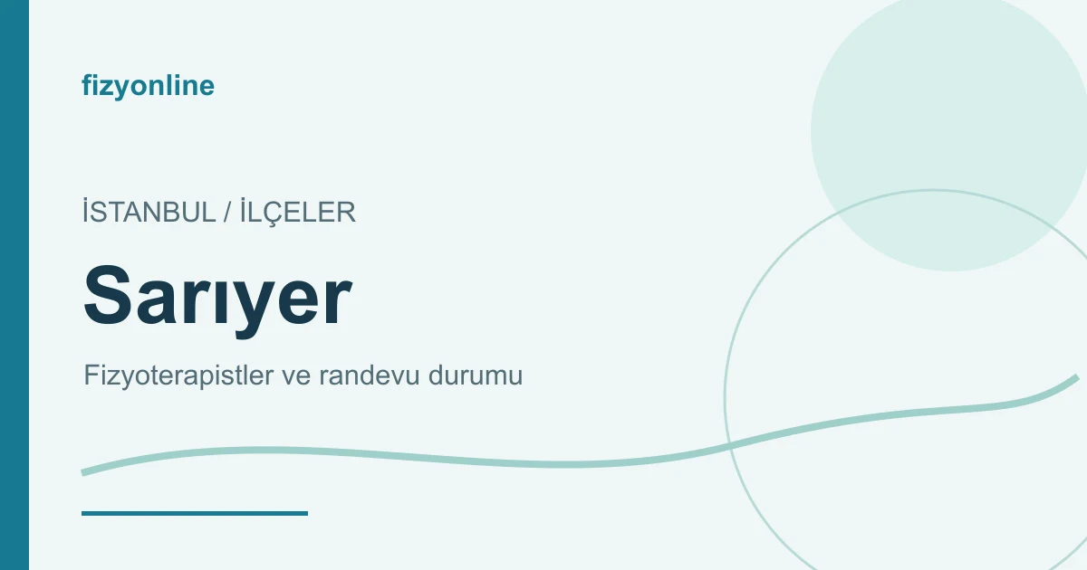 Sarıyer fizyoterapistleri ve randevu durumu yazılı Fizyonline görseli