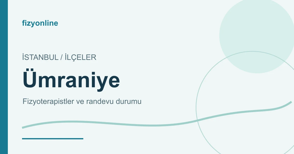Ümraniye fizyoterapistleri ve randevu durumu yazılı Fizyonline görseli